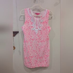 Lilly Pulitzer Pink and White Patterned Mini Dress
